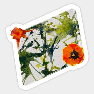 Spring Musings - Orange tulips Sticker